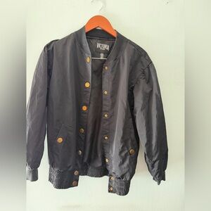 Womens  Black Bomber Jacket Victoria secret XS